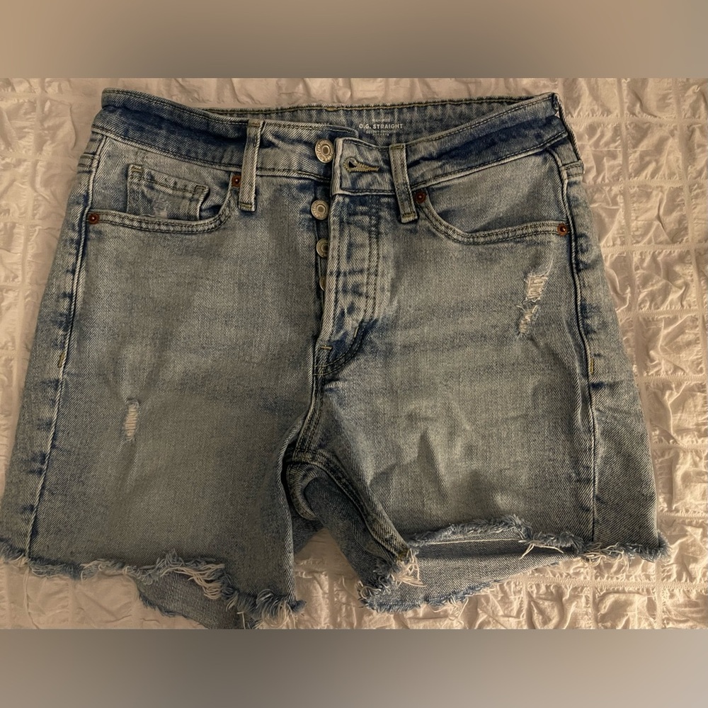 Old Navy Women’s O.G. Straight Secret Smooth Pockets Denim Shorts Sz. 4